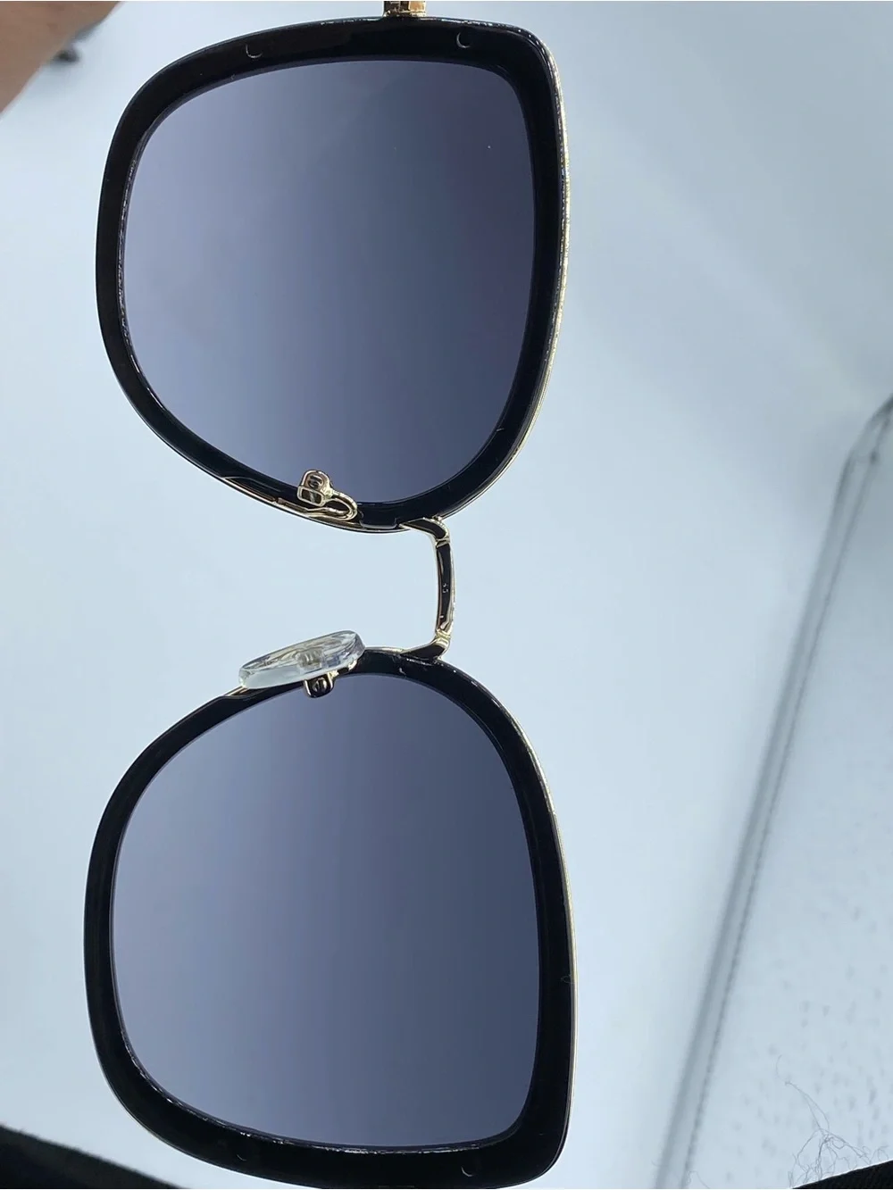 Kurt Geiger London Square Butterfly Sunglasses (Model KGL9037/S) Black/Gold 8079